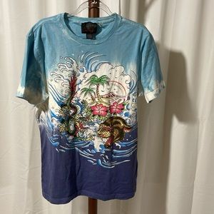 ED HARDY VINTAGE ORIGINAL RHINESTONED TEE LARGE
